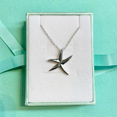 Sterling Silver Small Starfish Pendant - G8442