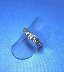 STERLING SILVER RHODIUM PLATED CZ RING WITH ROUND CZ - R2534