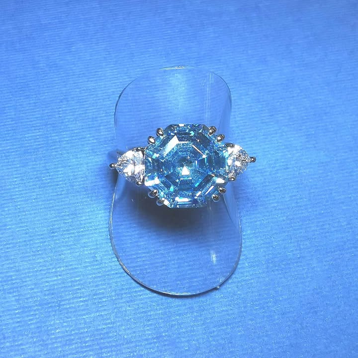 Sterling Silver Octagonal Blue Topaz - R2739
