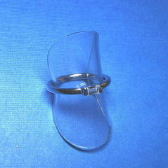 Sterling Silver Horizontal Baguette Cubic Zirconia Ring - G7871