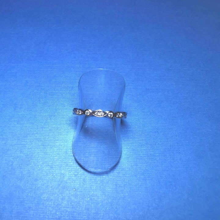 STERLING SILVER RHODIUM PLATED CZ RING - R2526