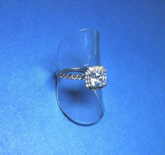 STERLING SILVER RHODIUM PLATED CZ RING - R2528