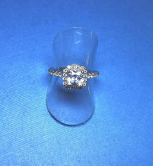 STERLING SILVER RHODIUM PLATED CZ RING - R2528