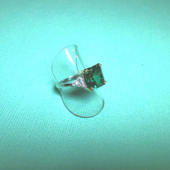 Sterling Silver Green Cubic Zirconia - R2767