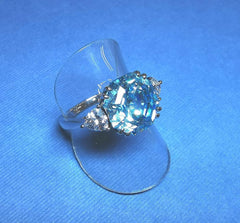 Sterling Silver Octagonal Blue Topaz - R2739