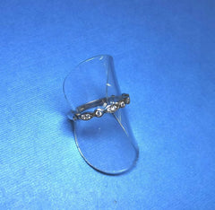 STERLING SILVER RHODIUM PLATED CZ RING - R2526