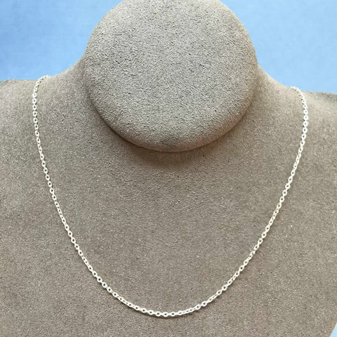 sterling silver adjustable slider cable link chain 58cm - G8752