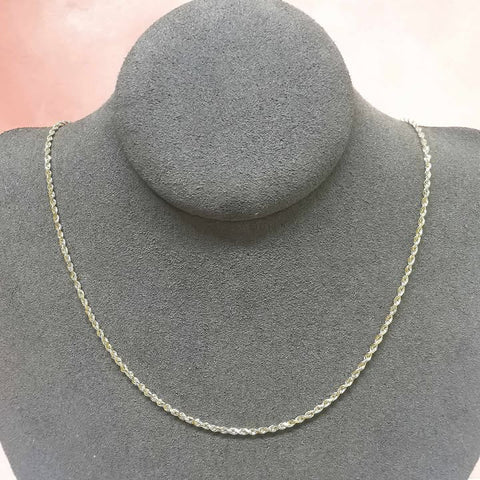 14ct yellow gold singapore chain 45cm parrot clasp - G8949