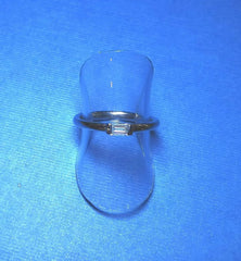 Sterling Silver Horizontal Baguette Cubic Zirconia Ring - G7871