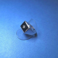 STERLING SILVER RECTANGLE BLACK ONYX RING WITH CZ SIZE W - R2673