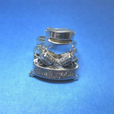 Sterling Silver Such Is Life Gents Ring. - R2905