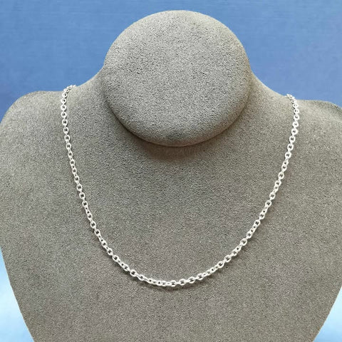 55CM STERLING SILVER CABLE CHAIN - G7572