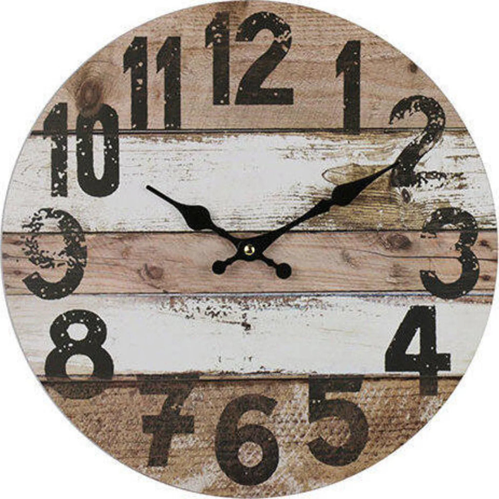 Timber Look Beach House Wall Clock - G7767