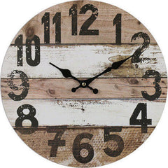 Timber Look Beach House Wall Clock - G7767
