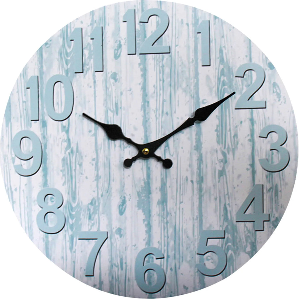 White/Blue Beach House Wall Clock - G7778