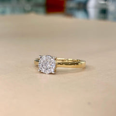 18ct Yellow Gold Ladies Solitaire Engagement Ring 0.15ct T.D.W - R2054