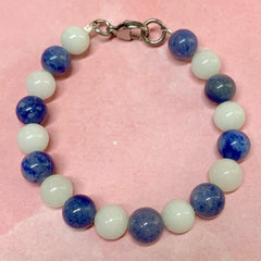 Sapphire and Fluorite Natural Beaded Bracelet - G9010