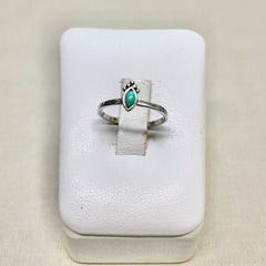 Sterling Silver Turquoise Toe Ring - G8921