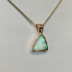 9ct Rose Gold Handmade 2.7ct Solid Opal Pendant - G7150