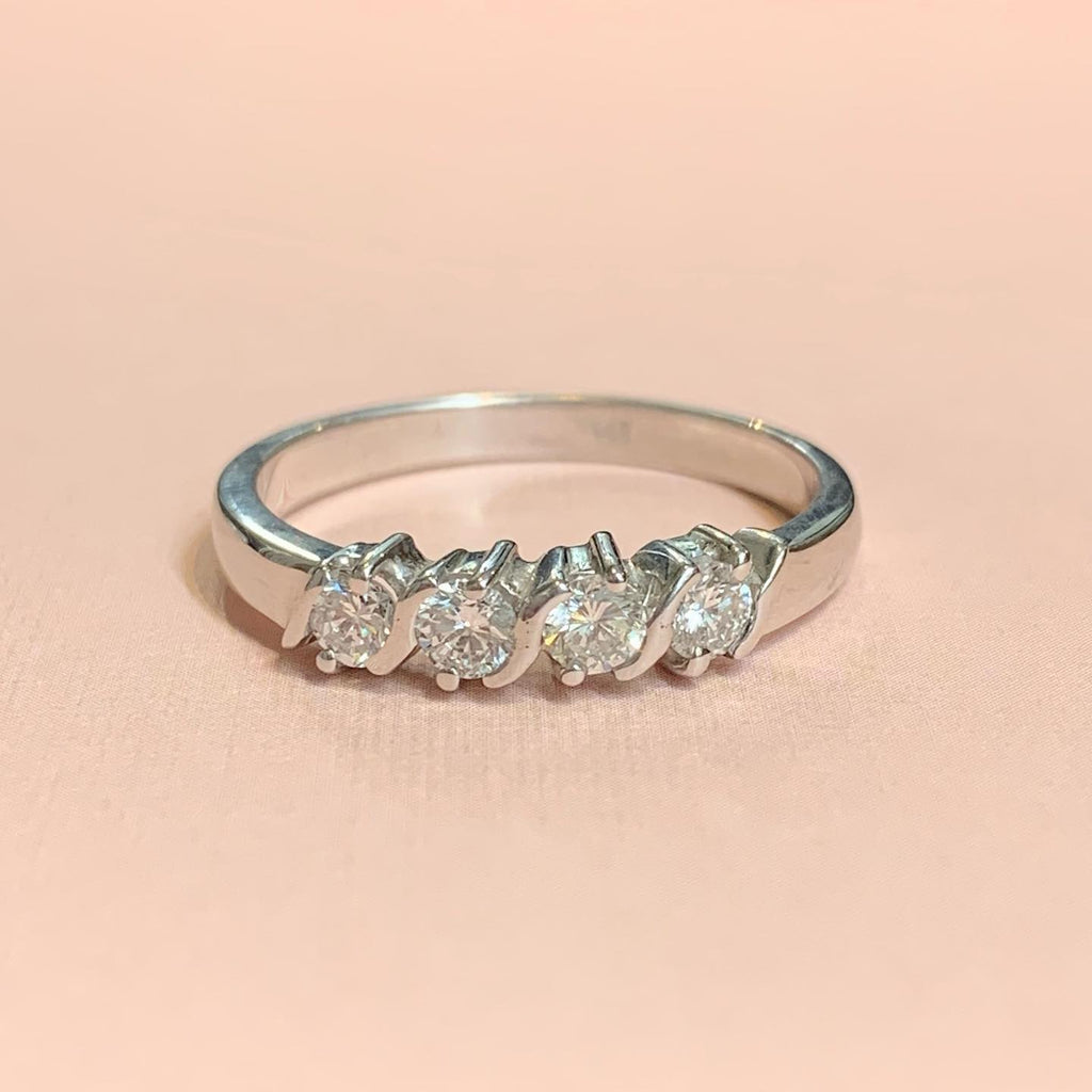 9ct White Gold 0.52ct TDW Diamond Band - R1817