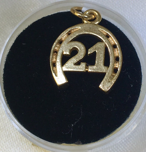 New 9ct Yellow Gold 21st Birthday Dangle Charm / Pendant - Unbranded