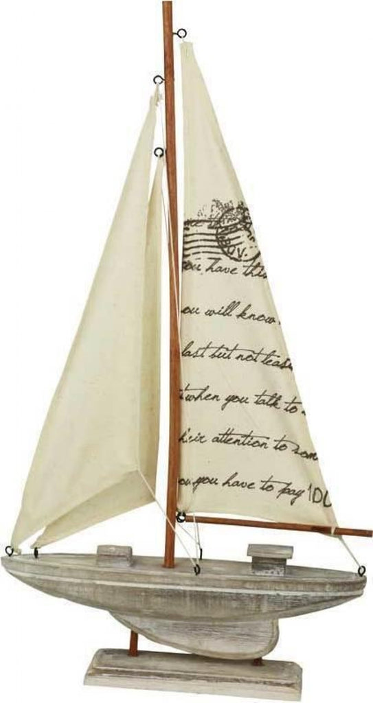 Wooden Sailing Boat Decor - G5366