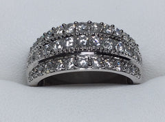 10ct White Gold 1ct T.D.W Channel And Claw Set Diamond Ring - G4108