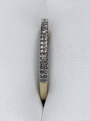 10ct Yellow Gold T.D.W 0.10Ct Thin Straight Row Diamond Band -R1968