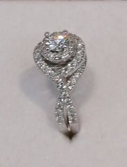 14ct White Gold 1ct T.D.W Diamond Bridal set - G6131