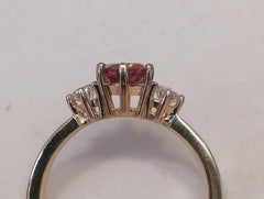 Pink Tourmaline and Diamond Trillogy Ring - R2654