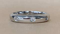 Sterling Silver Rhodium Plated 8x Cubic Zirconia Eternity Ring - R1214