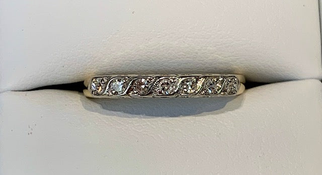 18ct Yellow Gold and Palladium Diamond Eternity Ring - R2370