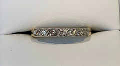 18ct Yellow Gold and Palladium Diamond Eternity Ring - R2370