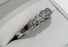 9ct White Gold 0.52ct TDW Diamond Band - R1817