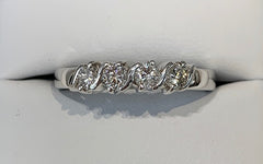 9ct White Gold 0.52ct TDW Diamond Band - R1817