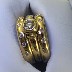 18ct Yellow Gold Diamond Bridal Set 0.70ct T.D.W - R2384