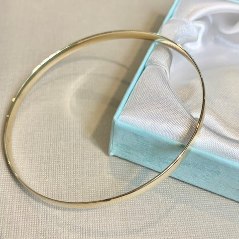9ct Yellow Gold Solid Bangle - G6592