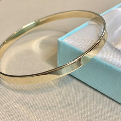 9ct Yellow Gold Flat Bangle - G4351