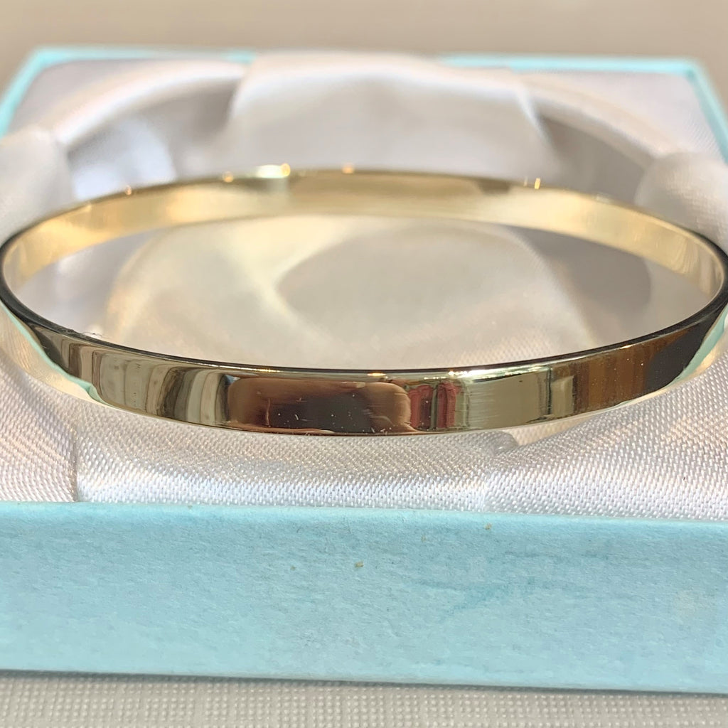 9ct Yellow Gold Flat Bangle - G4351