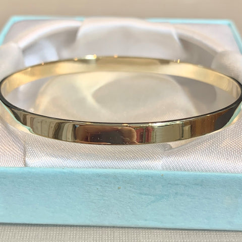 9ct Yellow Gold Flat Bangle - G4351