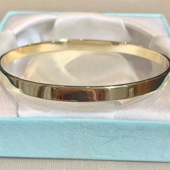 9ct Yellow Gold Flat Bangle - G4351