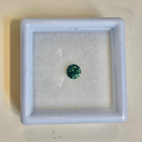 0.45 Carat Round Brilliant Cut Green Sapphire