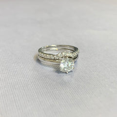 18ct White Gold Diamond Bridal Set 1.25ct TDW - R2756