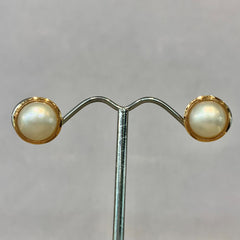 9ct Rose Gold Mabe Pearl with Double Bezel - P1198