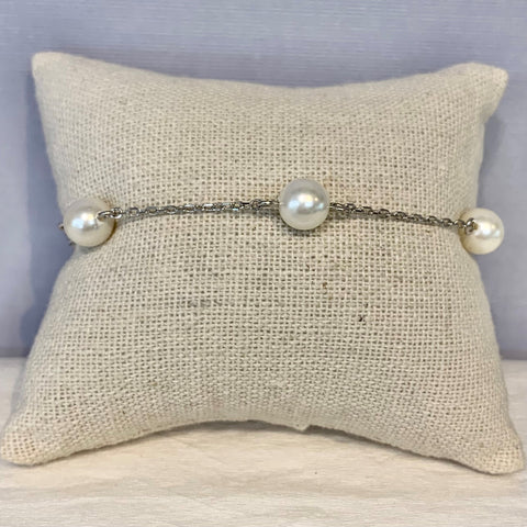 Freshwater Pearl Silver Bracelet - P1209
