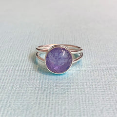 Sterling Silver Round Tanzanite Ring - G8504
