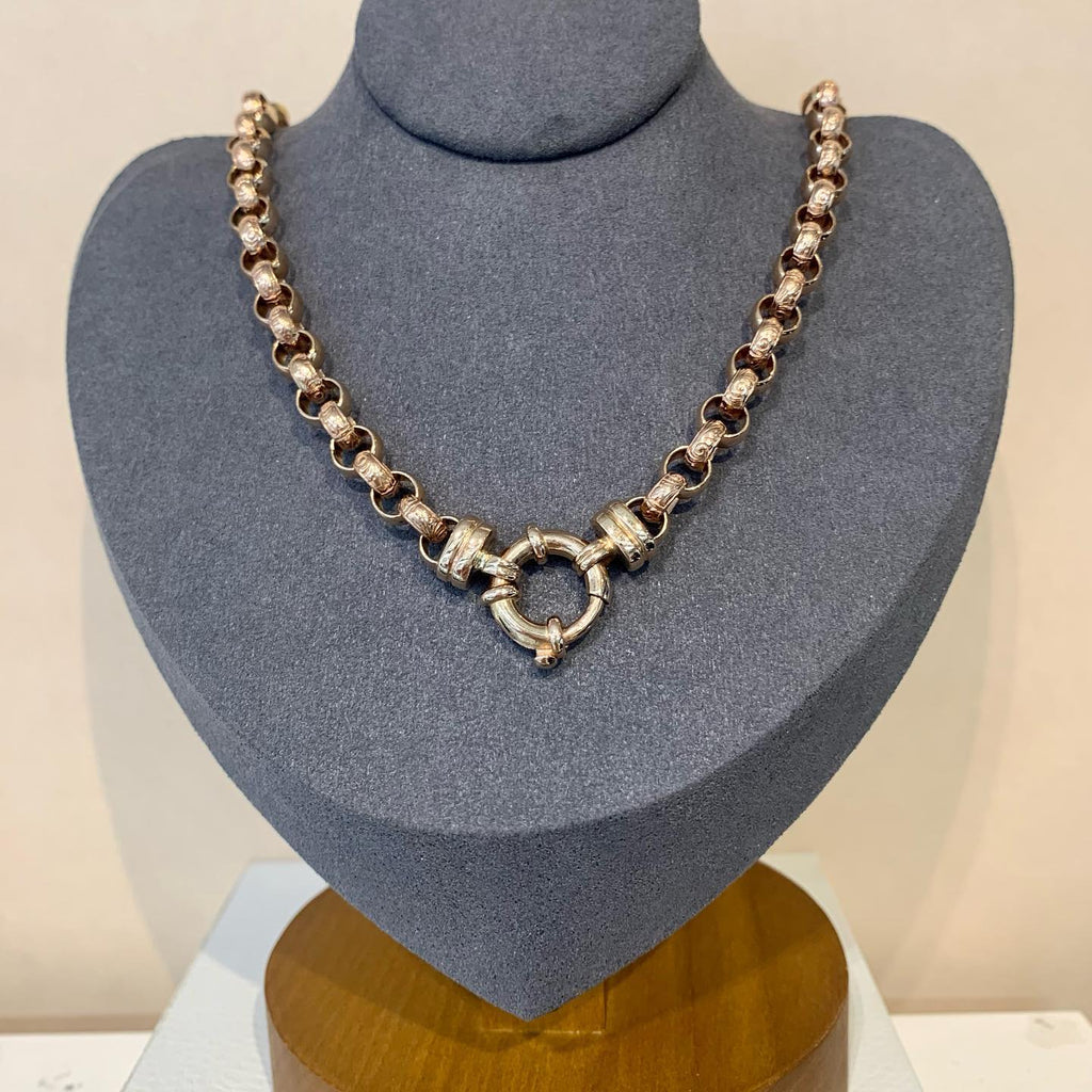 9ct Rose Gold Belcher Link Necklace - G6969