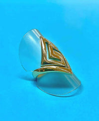 9ct interwoven yellow/ white dress ring. Size M, 4.53g