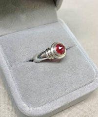 Sterling Silver Natural Pink Tourmaline Ring - R2809