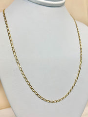 18ct Yellow Gold Oval Curb Chain - G3648